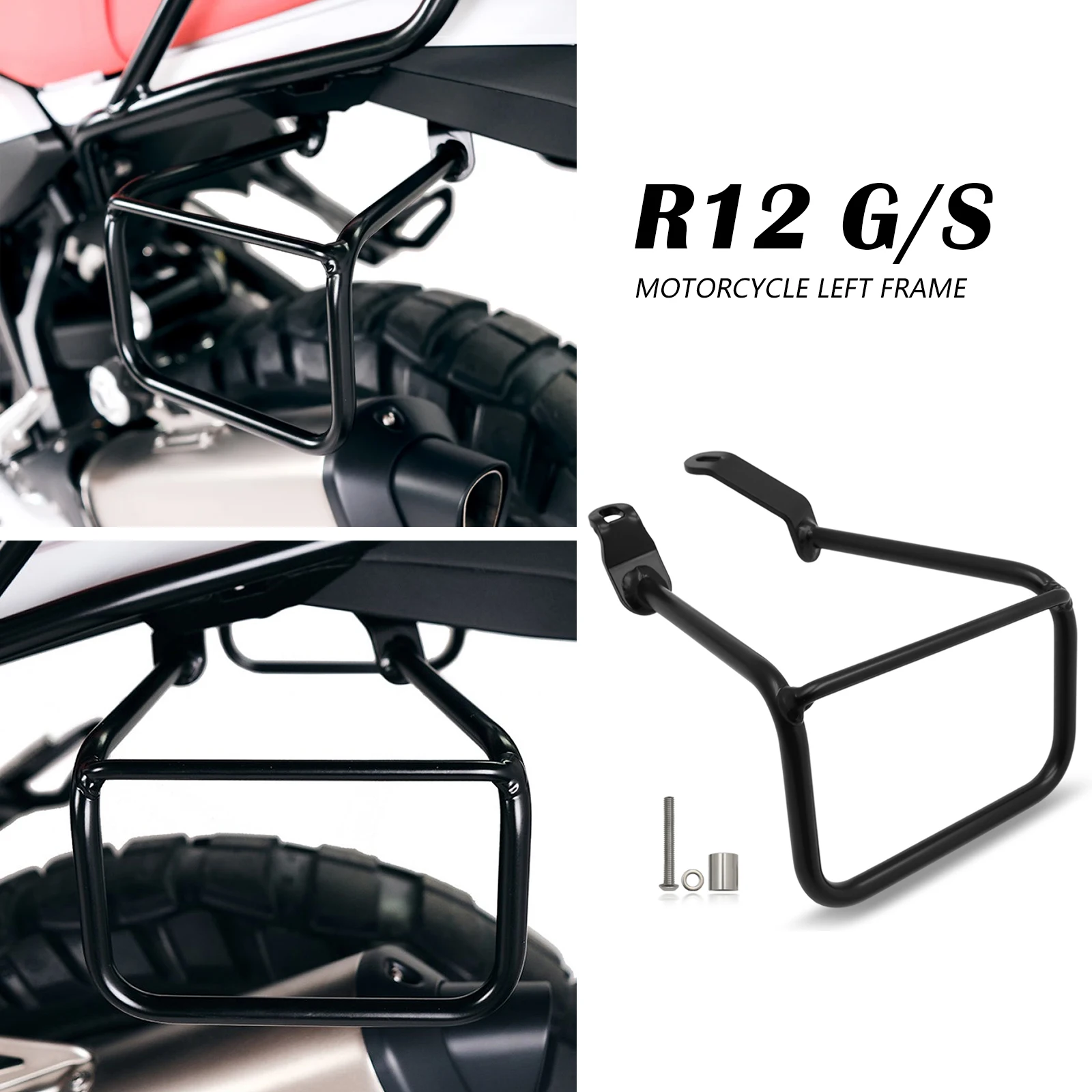 For R12 G/S R12GS R12 GS 2025 2026 Motorcycle Side Case Luggage Rack Bracket Pannier Trunk Support Saddlebag Holder Left Racks