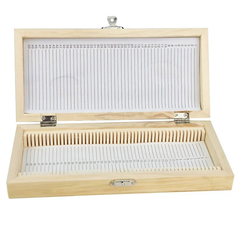 

Professional Microscope Slides Box Case Wooden Container Storage Holder for 50 PCS Microscope Slides Accesorio Telescopio Tools