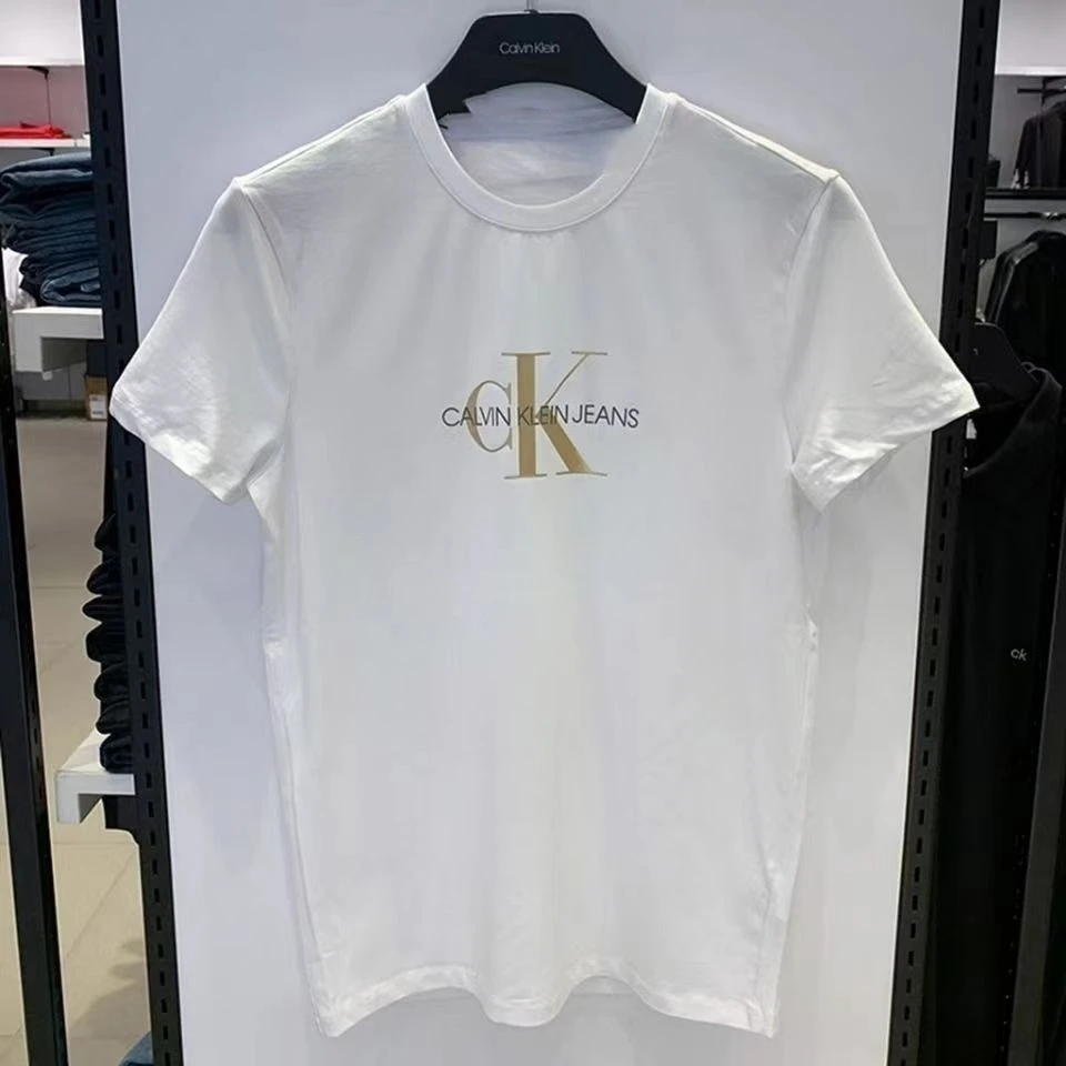 

2025 Summer Hot Men's Short-sleeved Loose Large-size Bottoming Shirt Boys' Printed Letters Short-sleeved Wholesale