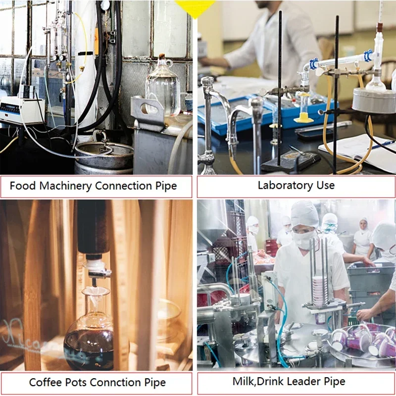 Peristaltic Pump Silicone Pipe ID 0.5 ~ 25.4mm Transparent High Temperature Corrosion Resistant Food Grade Laboratory Hose 1~10m