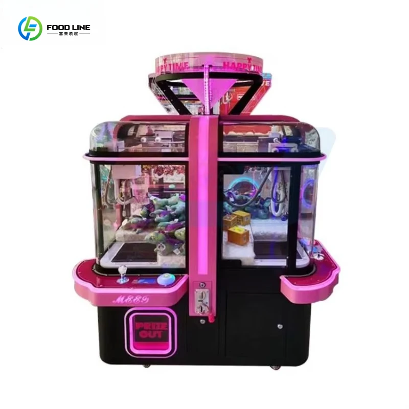 Customized Factory Cheap 4 Persons Mega Mini Claw Machine Coin Operated Gift Arcade Machine For Wholesale