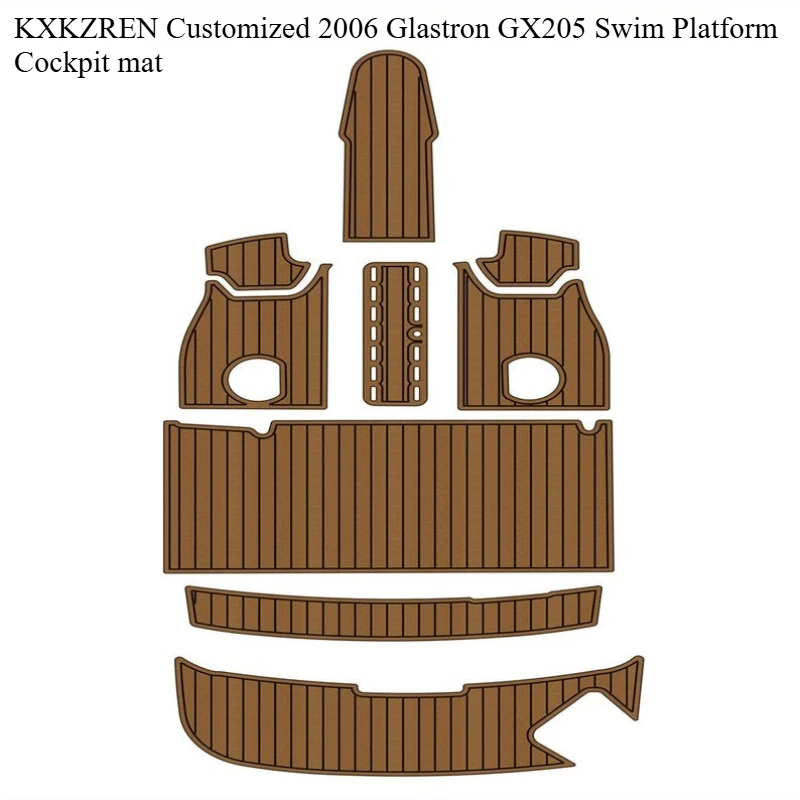 KXKZREN مخصص 2006 Glastron GX205 منصة السباحة قمرة القيادة حصيرة لقارب إيفا رغوة التزيين ورقة يخت ذاتية اللصق وسادة الأرضيات #1