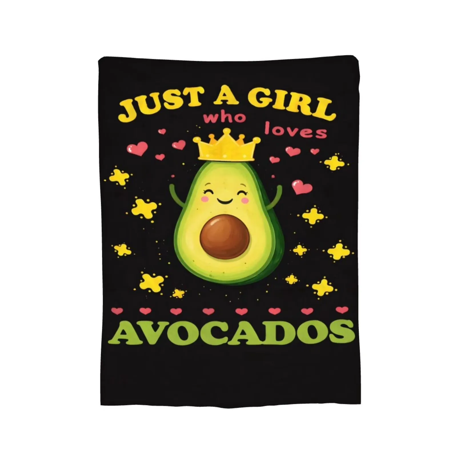 Cute Avocado Lover Rectangle Flannel Throw Blanket Soft Cozy Home Decor Gift for Adults