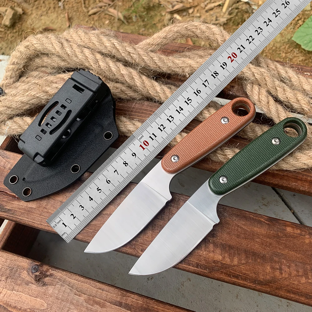 New Fixed Blade Knife Tactical Military Small Straight Hunting Knives with K sheath 14C28N High Hardness Camping Tourist Knifes