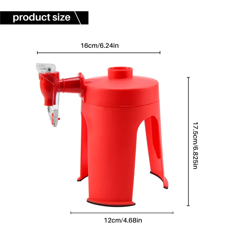 

Soda Dispenser Fizz Dispenser Drink Dispenser Water Dispenser Party Cola Sprite, Red