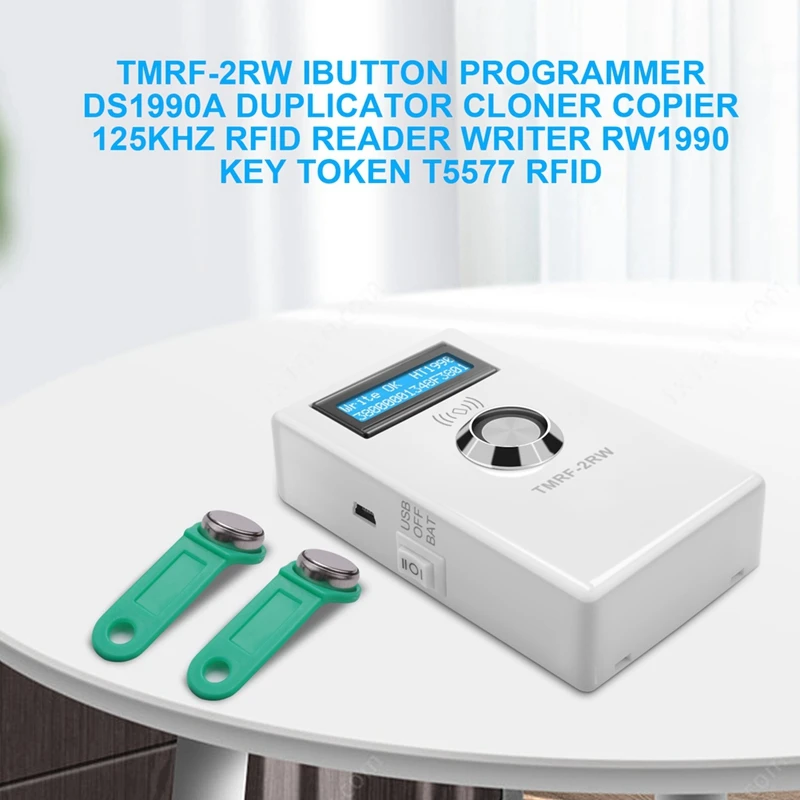 Imagem -04 - Ibutton Programador Duplicador Copiadora Cloner Leitor Rfid Gravador Rfid Ds1990a Tmrf2rw Ds1990 Chave Rw1990 T5577