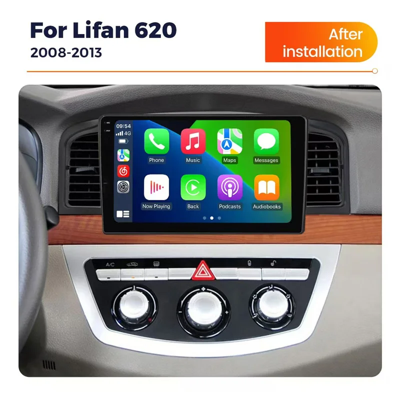 

9'' 4+64GB Android Car Radio Stereo For Lifan 620 2008-2013 Multimedia Video Player 2Din Head GPS Carplay