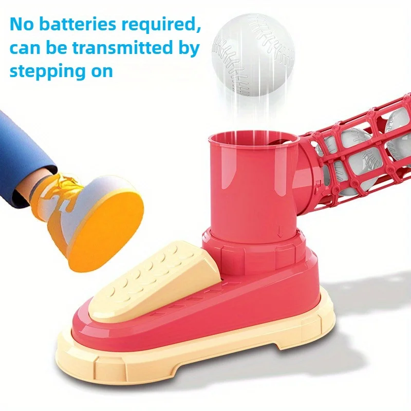 Brinquedo lançador de beisebol automático para crianças, brinquedo esportivo interativo para pais e filhos, jogos divertidos para família interna/externa