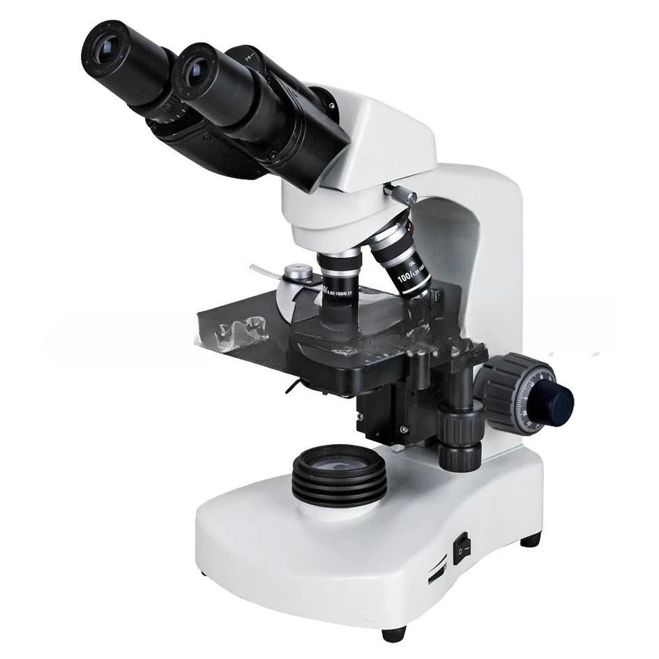 Binocular biological microscope, for scientific research plant sectioning