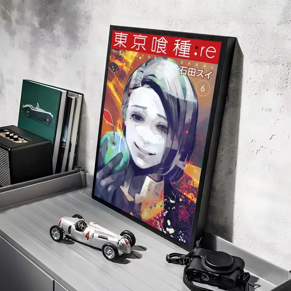 T-Tokyo Ghoul Anime-Poster-Aufkleber, HD-Gemälde, selbstklebende Kunst für Schlafzimmer, Wohnzimmer, Heimdekoration, moderne Wandaufkleber, Geschenk – Detail 12