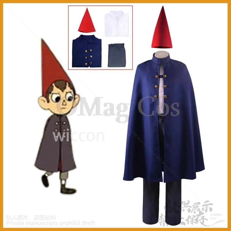 New Anime Wirt Cosplay Costume From Over The Animation Garden Wall Halloween Costume Mantle Cape Outfit For Adult Kids Wizard