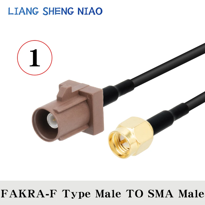 Fakra F Male/Female RG174 Coaxial Cable for Car Satellite Radio GSM Cellular Phone 50Ohm for Car Telematics Extension Cable