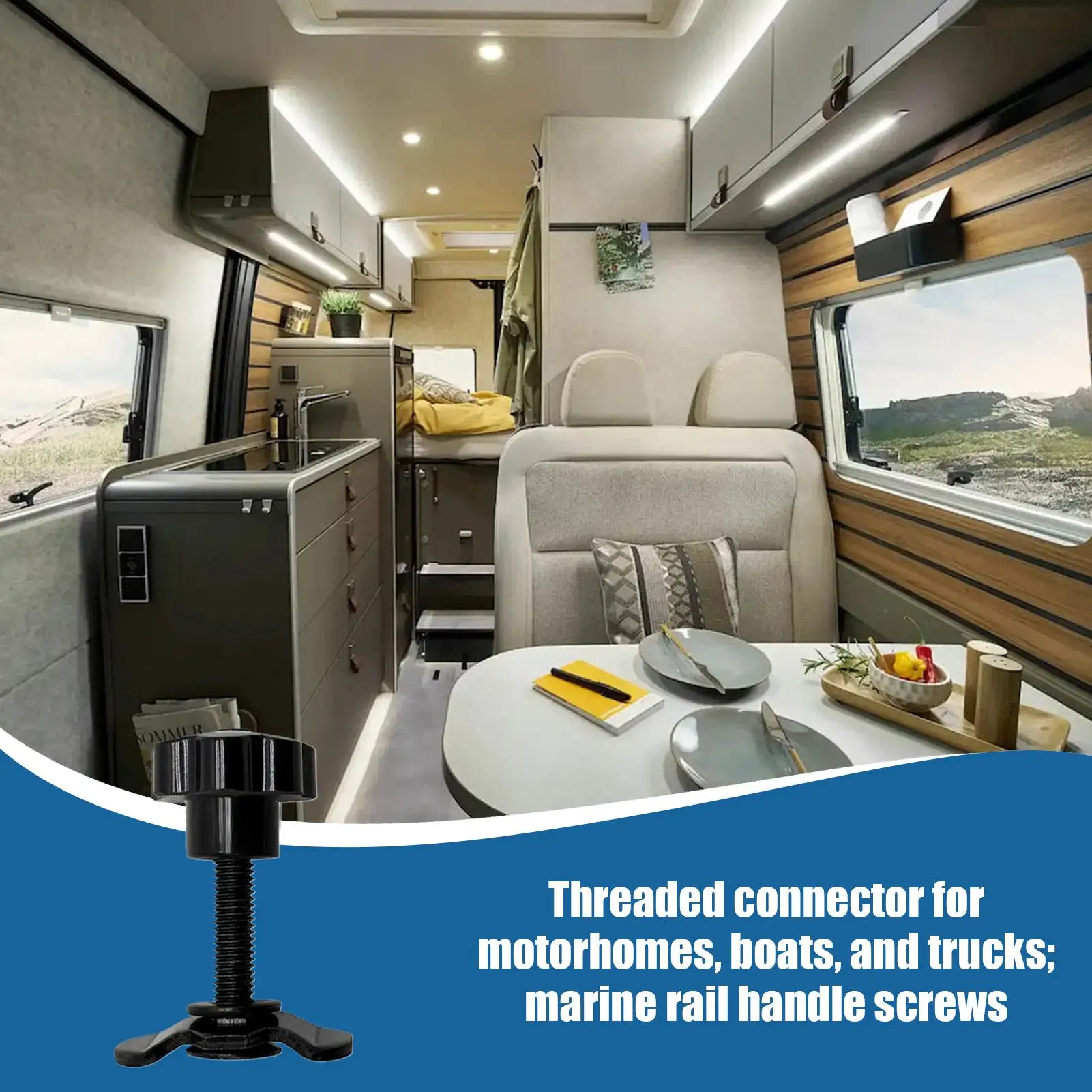 

Cargo L Track Fittings Tie-Down Securing Bolts Hardware 4 Pieces RV Cargo L Track Studs Replacements For Truck Bed Trailer