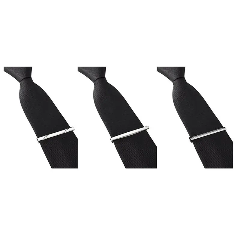 6 Pcs Tie Clips For Men Tie Bar Clip Set For Regular Ties Necktie Wedding Business Eco-Friendly