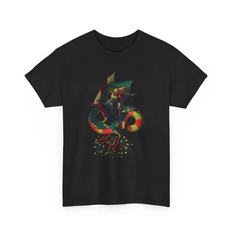 m c escher 1952 woodcut dragon colorized reproduction T Shirt