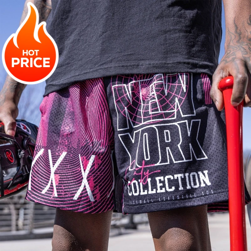 

New American Summer Men's New York Printed Basketball Shorts City Shorts Men's Sports Shorts Gym Casual Shorts Motorcycle Shorts