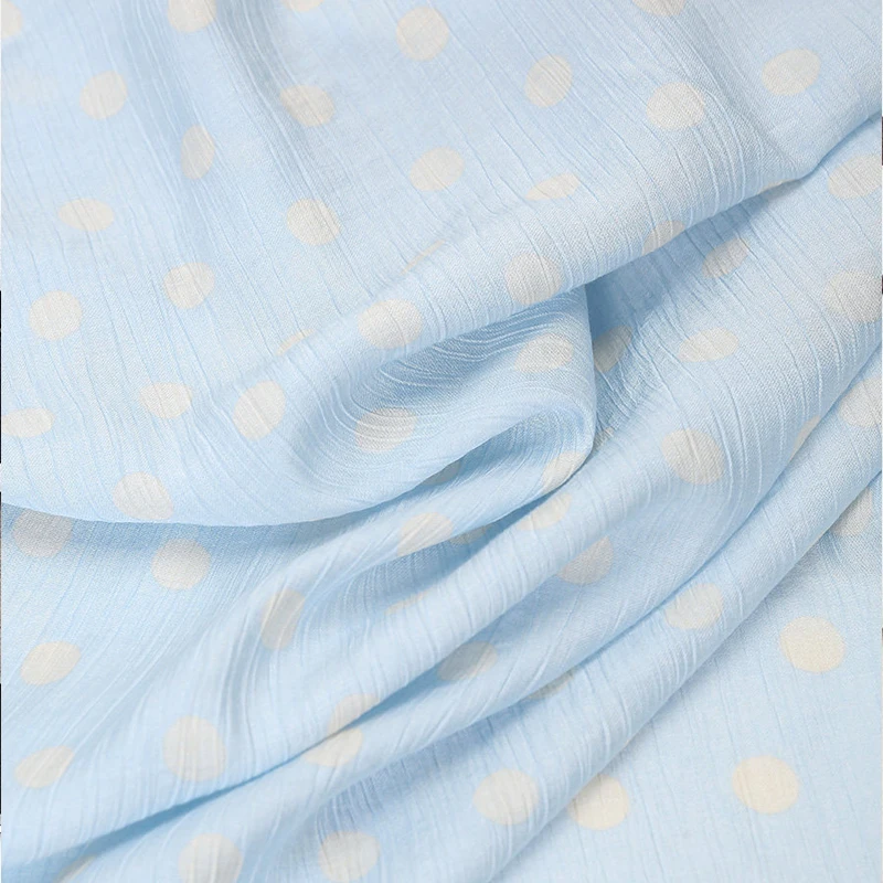 Polka Dot Printing Imitation Cotton Fabric for Sewing