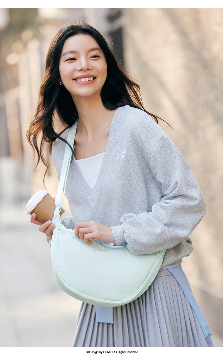 Semir Umhängetasche für Damen, 2025, neue Brusttasche, Macaron-Farbe, Knödeltasche, minimalistische Hüfttasche, Schultertasche – Detail 13