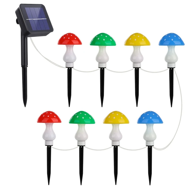 

Solar Mushroom Lights 8 Modes ABS For Yard, Lawn, Pathway, Christmas, Walkway, Fence Decorations