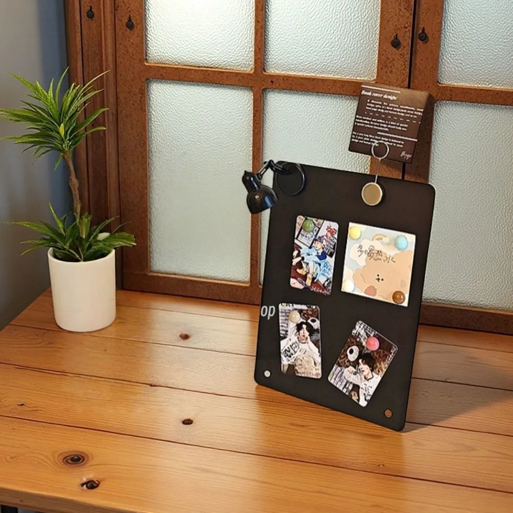 Metal Magnetic Board Ironwork Sign Photo Display Magnet Bulletin Board Standing Rounded Corners Desktop Message Board