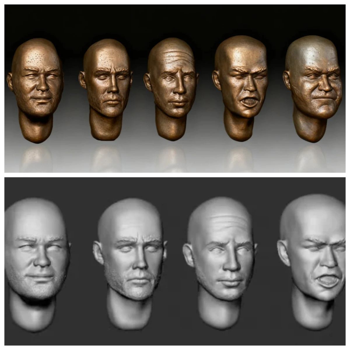 

Комплект модели из смолы 1:35, замена головы солдата, 5 шт.