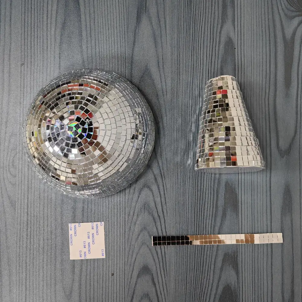 Disco bola de espejo retroreflectante en forma de seta con luz de DJ, decoración moderna para el hogar, para fiestas y esculturas y figuras en la