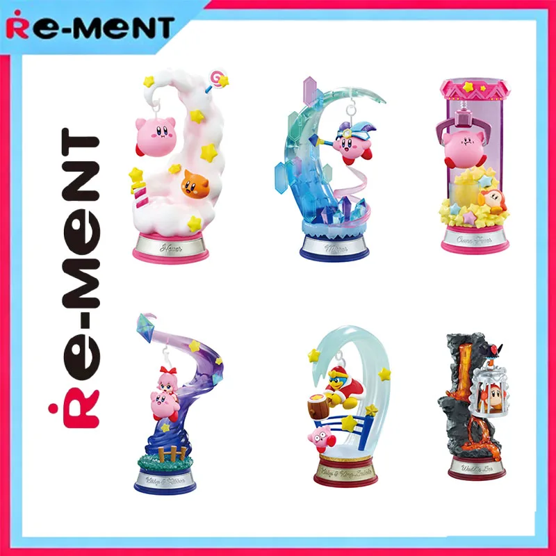 

Rement Genuine Kirby Swing Twinkle Traveler Mini Diorama Figure Collection Blind Box Cute Floating Design Display Dream Scene