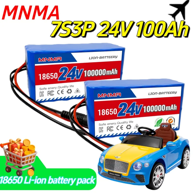 

Universal Upgrade 24V 100Ah 7S3P Lithium Battery Pack for Robotics Power Tools Scooter Wheelchair with BMS Protection System