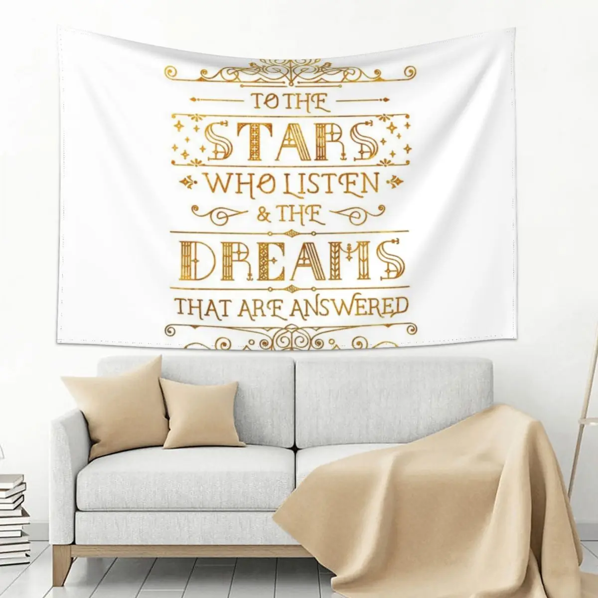 

To the stars who listen - white Tapestry