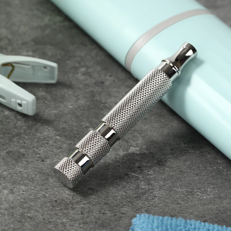 Gagang Pisau Cukur YAQI Gagang Pisau Cukur Pengaman Pria Baja Tahan Karat 303 Dipoles