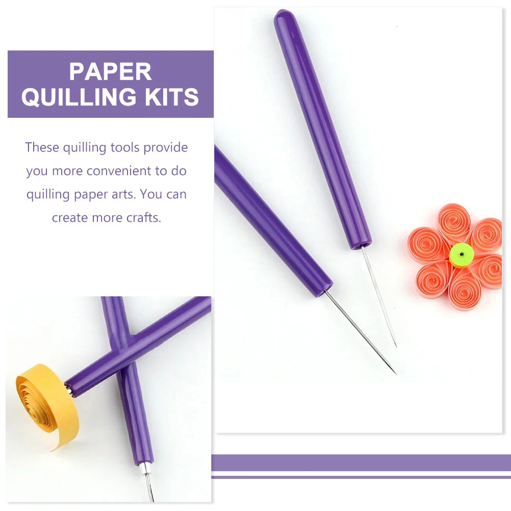 

1Set Paper Quilling Pen Kit Stainless Steel Slotted Paper Roller Tool DIY Craft Card Making Scrapbooking Supplies