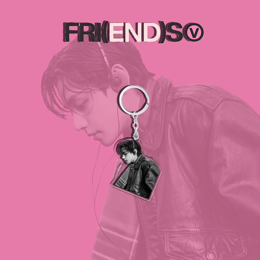 Acrylic Kpop Keychain FRIENDS LAYOVER Album Key Ring Pendent Teakook Accessories Merch