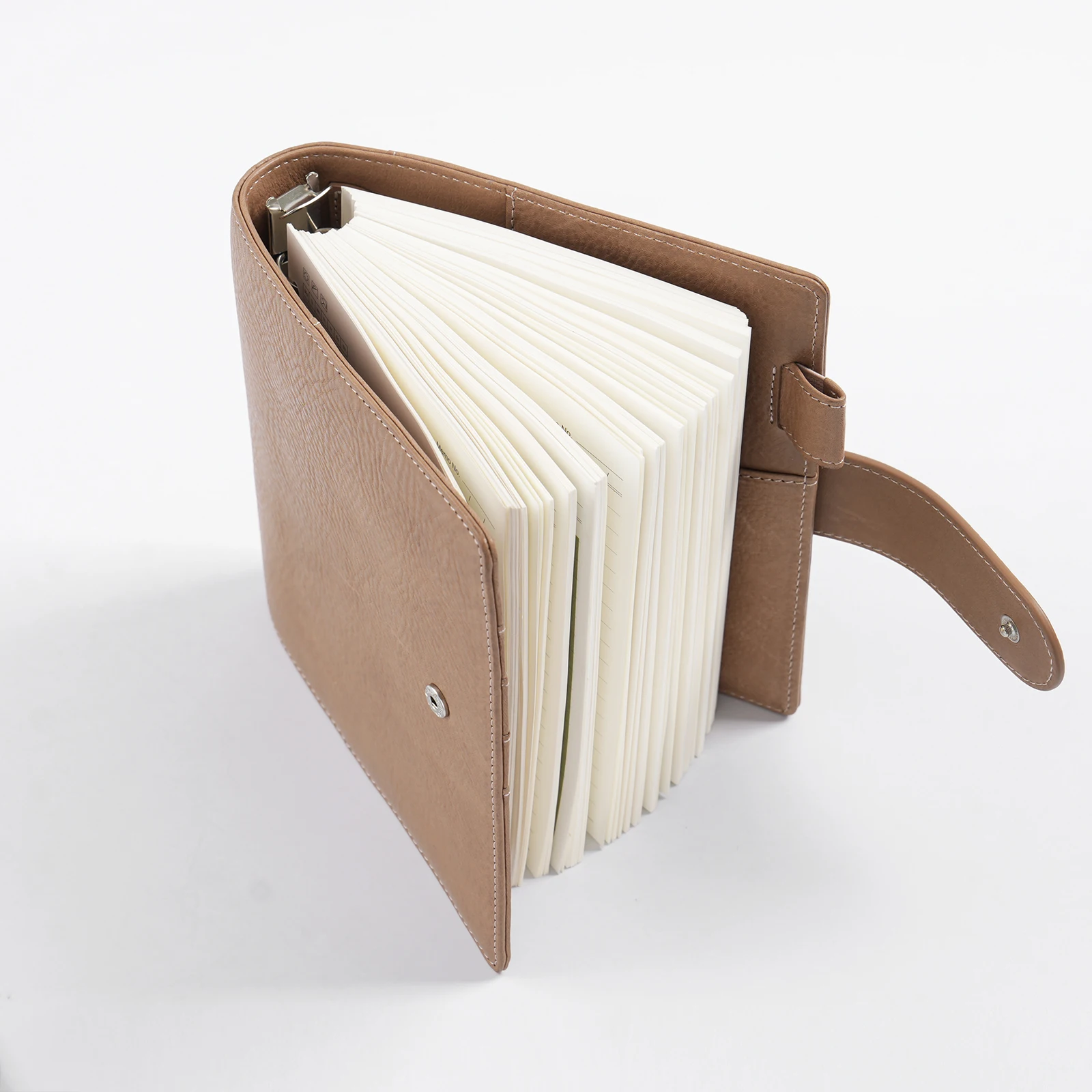 Moterm Personal Wide Size Elite Rings Planner without Big Back Pocket Vegetable Tanned Notebook with 25mm Rings Organizer Diary