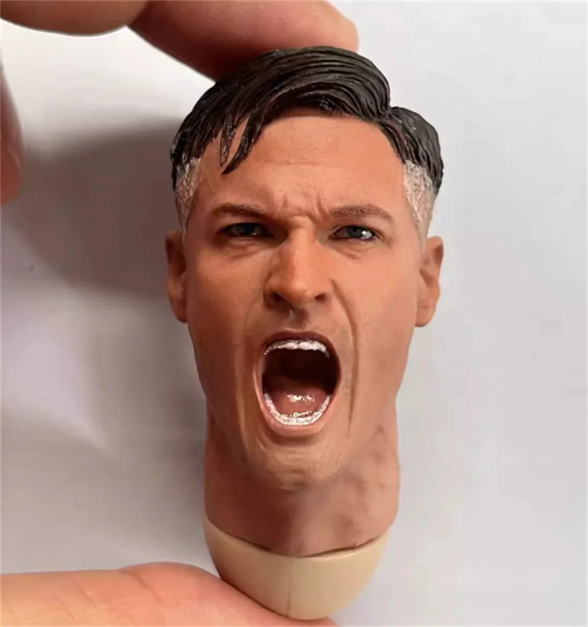 

1/6 Machine gunner shouting head carving model Head Carving Sculpt Model 1/6 Scale Action Figure Customize