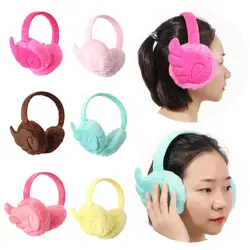 여성 패션 윙 플러시 귀 머 거리 겨울 따뜻한 귀 Muffs 스키 Earflap Windproof 귀 따뜻하게