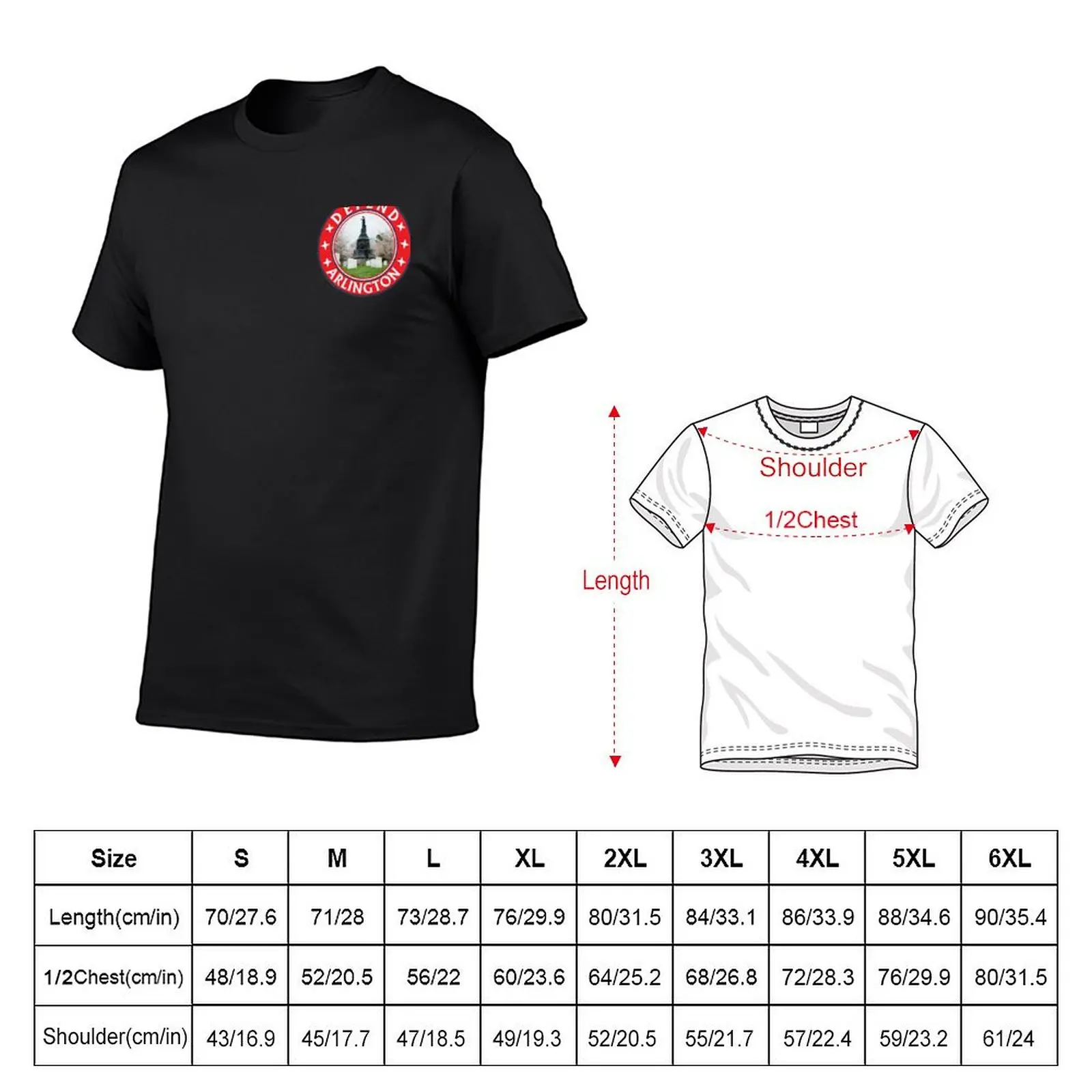 Defend Arlington Team Gear T-Shirt quick drying customs graphic t shirts slim fit t shirts for men