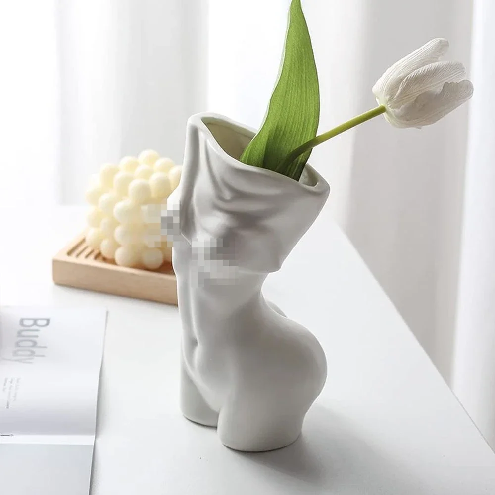 

Undressing Female Vase Silicone Mold DIYHandicraft Gift Making Shy Sexy Woman Body Shape Pen Holder Resin Flower Pot Clay Molds