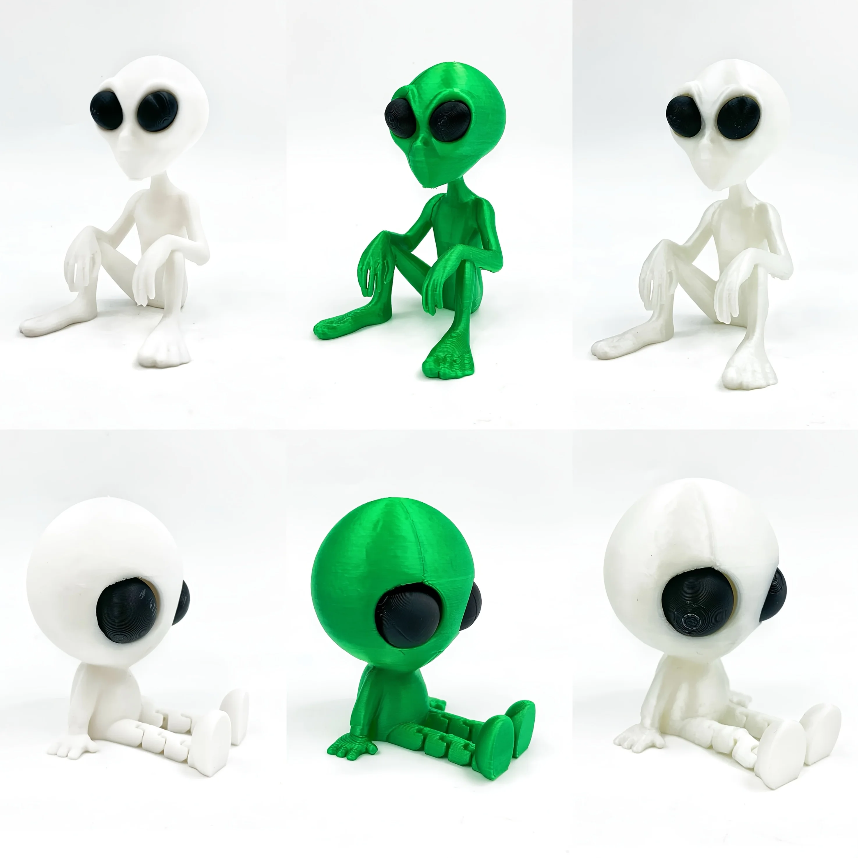 Bring the 'Alien Visitor' Back Home! 3D Printed Alien Model, Atmosphere Filled Directly, Desktop Model Decoration