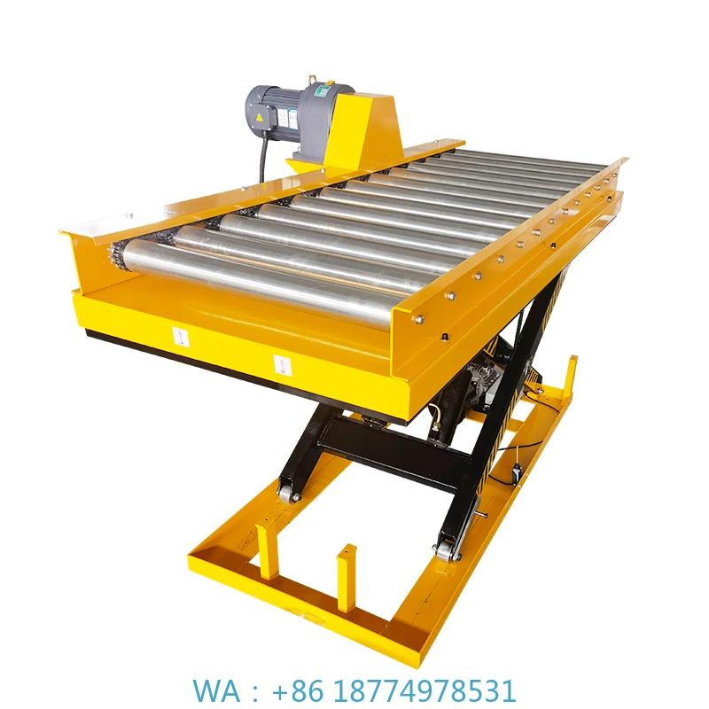

Hydraulic Scissor Lift Table With Wheels AC Power Double Deck Rotary