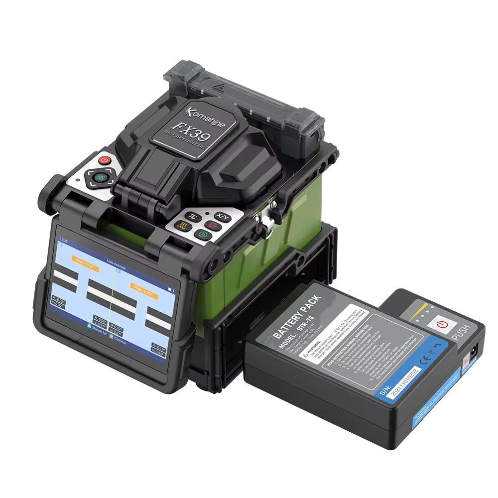 FX39 Original Fiber Optic Trunk Splicing Machine Six Motors SC Core Alignment Optical Welder Fusion Splicer OLED