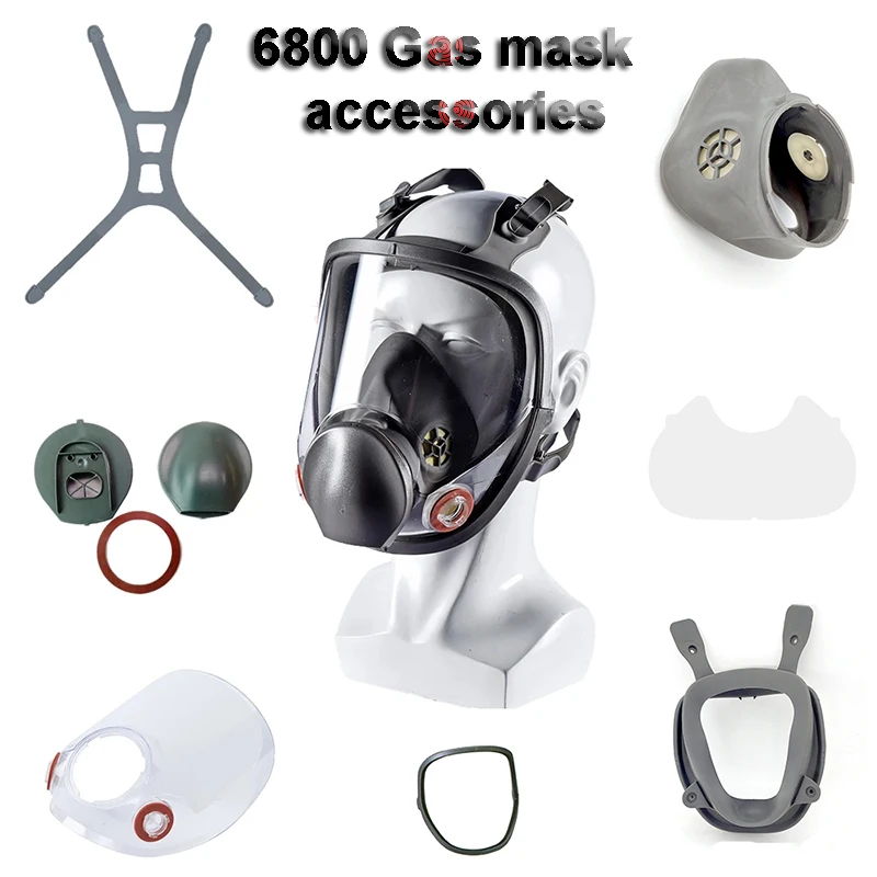 6800 Gas Mask all Spare parts replace classification Original material durable Wear resistance Breathing valve Face screen