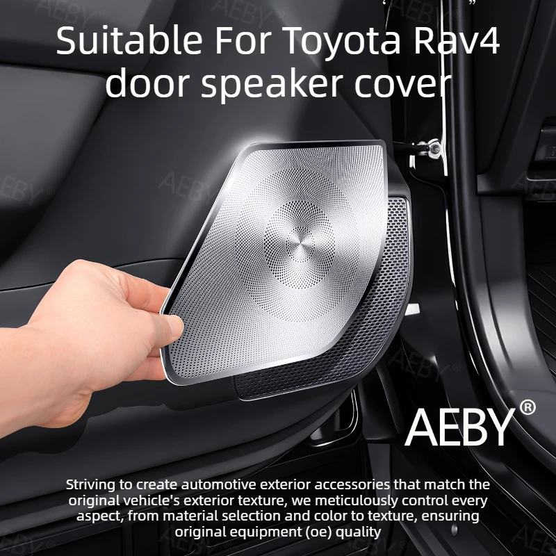 

For Toyota Rav4 2020-2026 stainless steel speaker cover,door speaker grille,Door audio panel protection decoration,auto parts