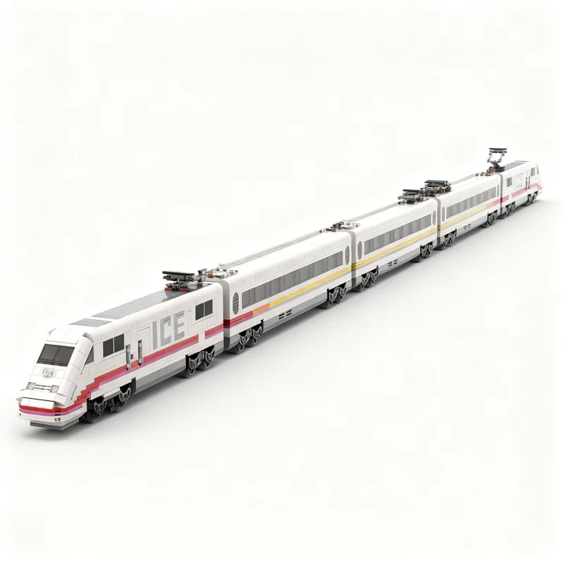 3033pcs MOC ICE-S Measurement Train The German Railway Model Building Blocks Construction Christmas Gift Display Art Creative