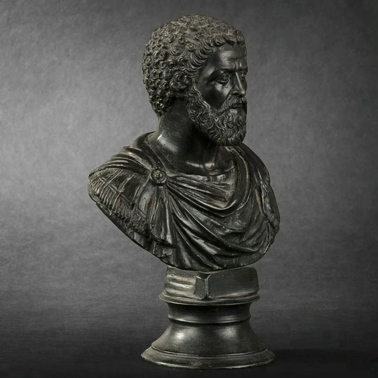 FOR Metal Craft Ancient Roman Marcus Aurelius Bronze Man Bust Statue For Sale