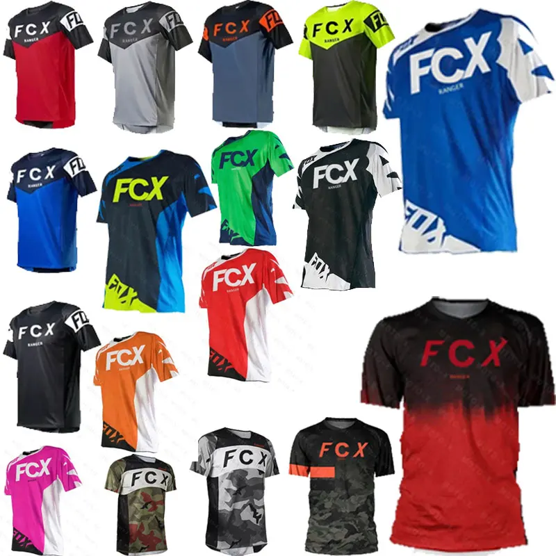 FCX Msummertime，otocross Mountain Enduro Bike Clothing Bicycle Moto Downhill T-shirt  Women Men Cycling Jersey MTB Shirts BMX