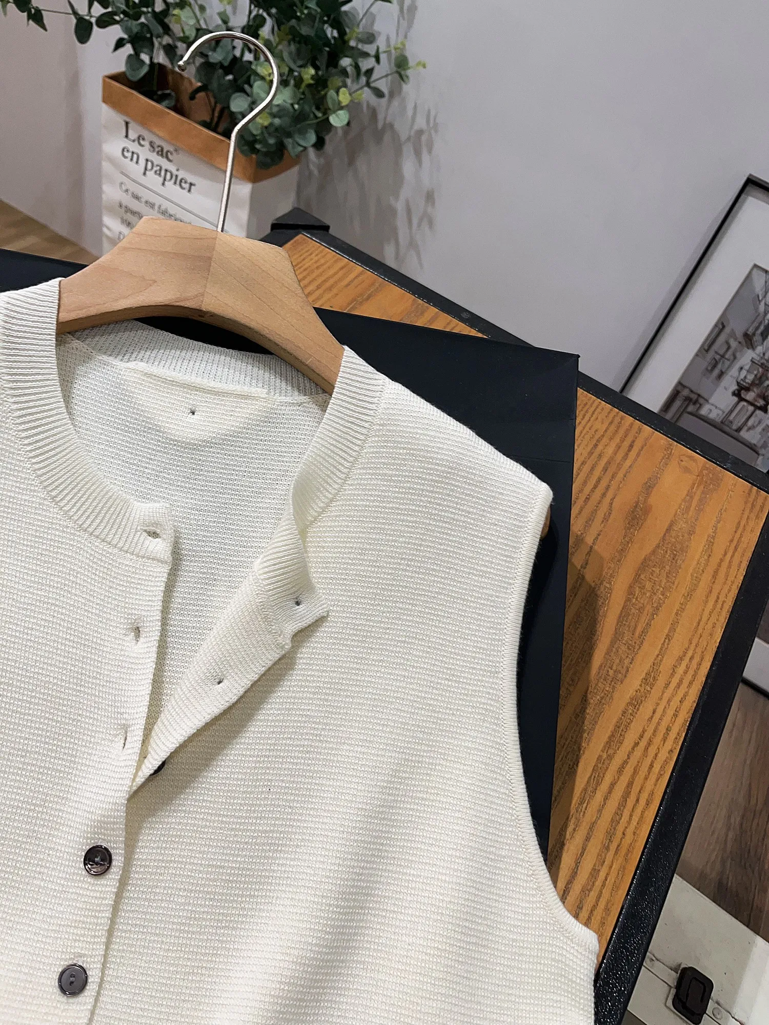 سترة محبوكة بدون أكمام للربيع والخريف، كارديجان مفتوح للنساء، فضفاض ونحيف، مريح للارتداء اليومي، متعدد الألوان