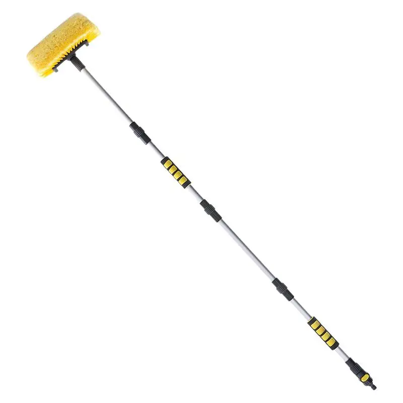 

Car Wash Brush With Long Handle Soft Bristle Car Washing Brush With On/Off Switch Detachable Pole Car Cleaner Brush Head Car