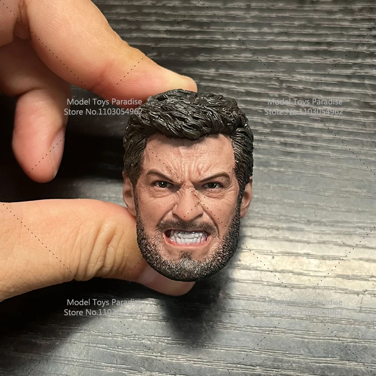 1/6 Soldier Wolverine Head Sculpt Super Hero Hugh Jackman Superior Quality Head Carving Fit 12inch Action Figure Body