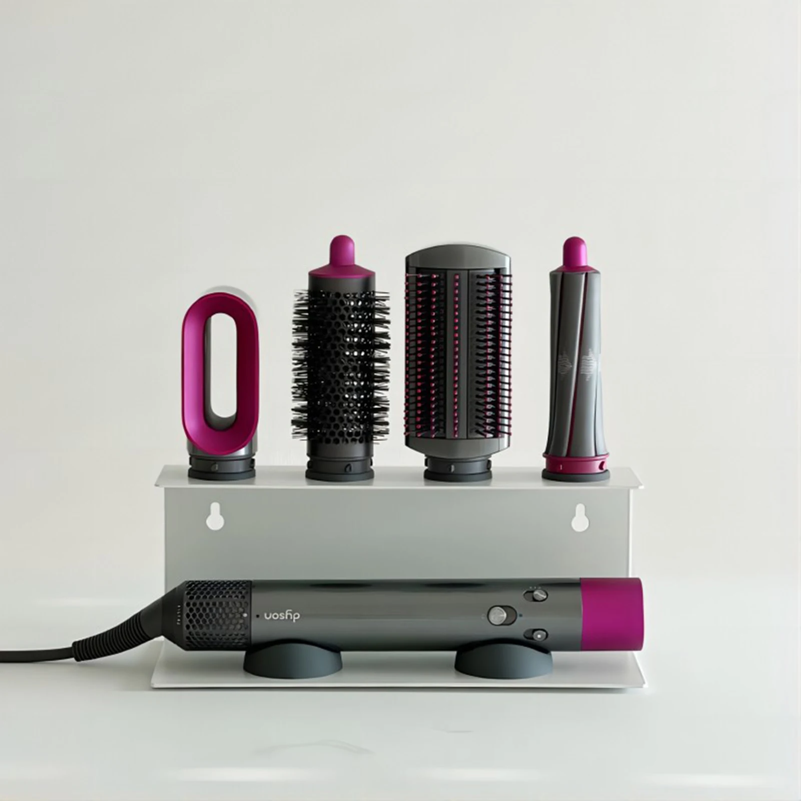 Bathroom Hair Dryer Holder Multi-Functional Curling Wands Hair Dryer Rack Suitable for Home Restaurant Hotel view 6