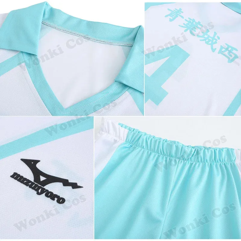 CyAnime Nekoma Shiratorizawa Fukurodani Aoba Johsai Inarizaki Costume Cosplay Kenma Sport Jersey Uniforme Abbigliamento sportivo Abiti scolastici